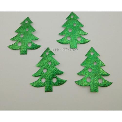 100pcs 4CM PB46 Cute DIY Accessories Jewelry that Christmas Decoration Materials With Christmas Tree Have Hole,Hang On The Wall