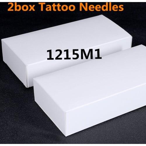Maquiagem 100Pcs 15M1 Assorted Flat Shaders Disposable Tattoo Needle 2016 Needle Permanent Makeup agujas tatuaje tatuagem