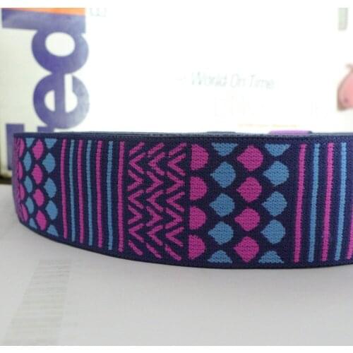 27 Yards 35mm Designer Logo Greek Key Nylon Elastic Webbing