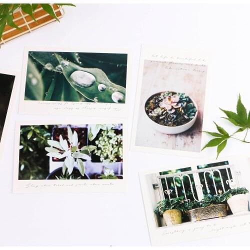 30pcs collect Plant design card multi-use as Scrapbooking party invitation DIY Decoration gift card message card postcard
