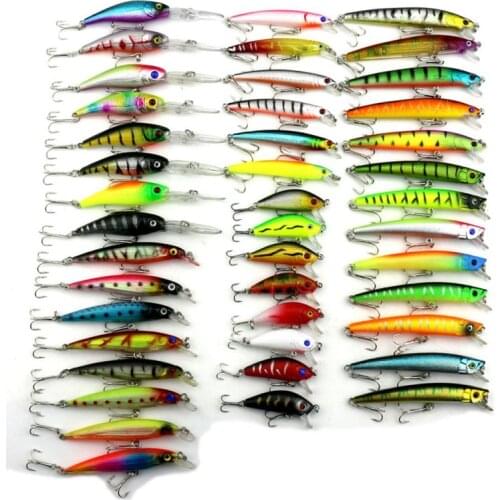 43 pcs mixed fishing lure set artificial fishing lure kit wobblers Minnow crankbait fishing strongly fishing hard bait 2021