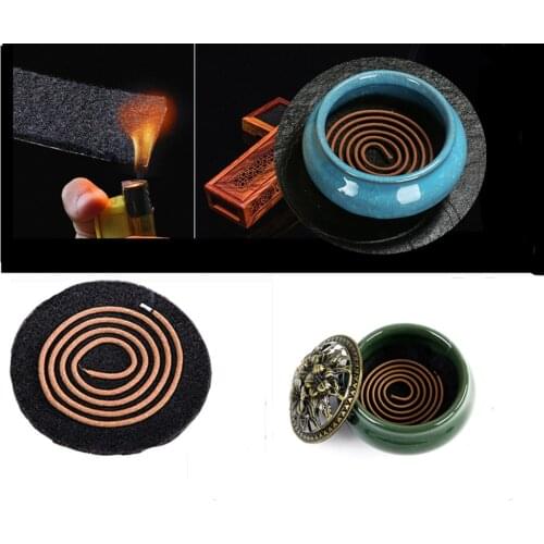 5/10Pcs Incense Burner Fireproof Mat Ash catcher Pad Flame Retardant Cotton For Fit Incense Sticks Coils