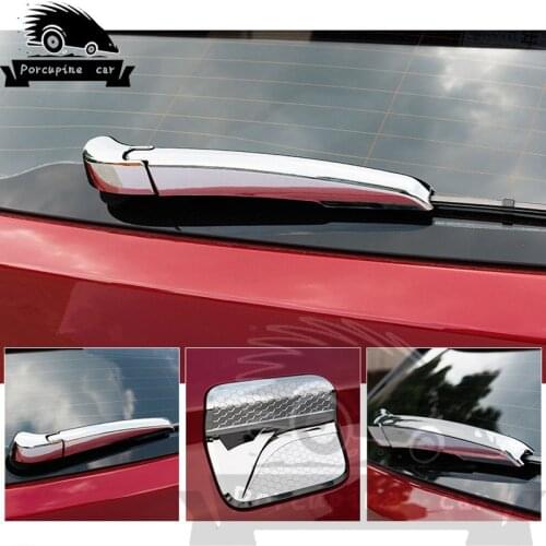 ABS Chrome Fuel Tank Cover Fuel + Rear wiper trim Exterior Car-styling For BMW new X1 2016