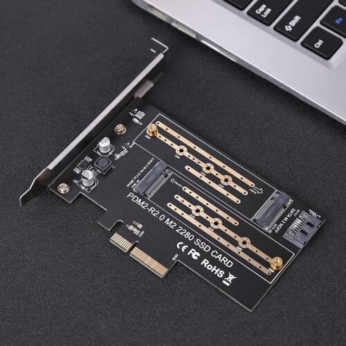 SK4 M.2 NVMe SSD NGFF TO PCIE X4 Adapter M Key Interface Card Suppor PCI Express 3.0 x4 2230-2280 Size m.2 FULL SPEED Good