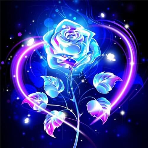 PDMDOG 5d Diamond Painting Full Square Round Drill Rose Fantasy Flower Mosaic Floral Cross Stitch Embroidery Diamond Art