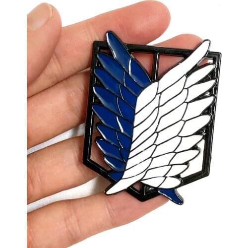 Attack of The Titan brooch Scout Legion Survey Corps Scout Regiment Coplay Fashion jewelry Accessories for Gift