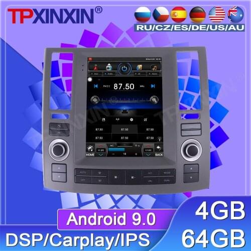 64G For Infiniti FX35 FX45 FX25 FX37 2006-2009 Android Car Tape Recorder Multimedia Player GPS Navigation Tesla 10.4'' HD Screen