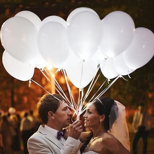50-100pcs 5/10/12inch Glossy Pearl White Latex Balloons Globo Color Birthday Wedding Anniversaire Party Supplies Helium Balloons