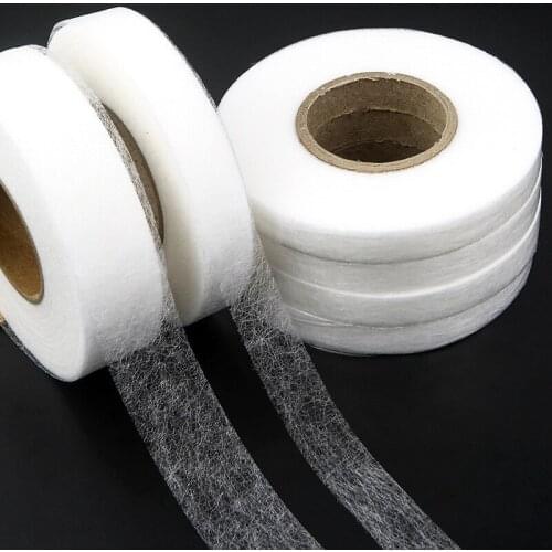 White Black Double Sided Sewing Accessory Adhesive Tape Cloth Apparel Fusible Interlining Patchwork Fabric Tape DIY Accessories