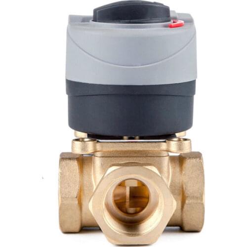 DN20 DN25 Electric Actuator Motorized Ball Valve 3 way brass Electric ball valve