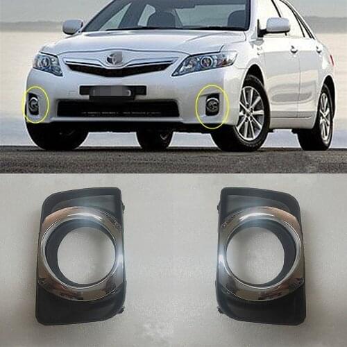 JanDeNing 2PCS Front Bumper Fog Light Grille Bezel Cover fit for Toyota Camry HYBRID AHV40 2010-2011