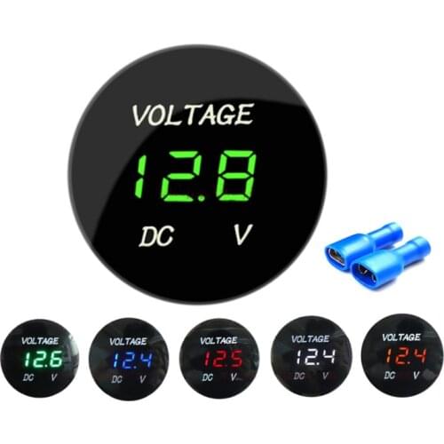 Jtron Universal Digital Display Voltmeter Waterproof LED car Voltmeter for DC 12V-24V Car Motorcycle Auto Truck Ship