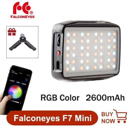 Falcon Eyes F7 Mini 5W Pocket Rgb Led Light On Camera Portable for Video/studio/youtube/vlog Photography Lighting Fill Lamp