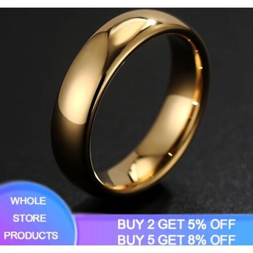 YANHUI Classic 925 Silver Men Women Jewelry 4mm Simple Round Rings Polish 100% Pure 18K Gold Ring Wedding Band Engagement Ring