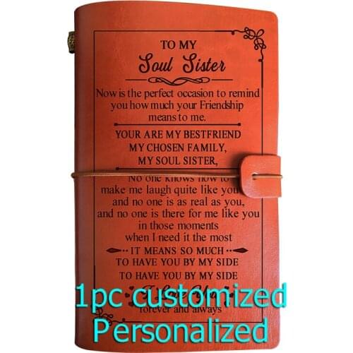 Engraved Leather journal personalized gifts to my husband BJ283 Customized Notebook A5 Dropshipping Supplier US Store Diary