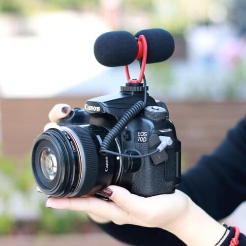 Sairen T Mic Dual-Head Super Cardioid Stereo Record Microphone On Camera DSLR Shutgun Microphone Interview Live Mic