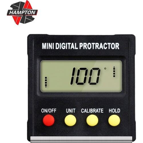 HAMPTON 360 Degree Mini Digital Protractor Inclinometer Electronic Level Box Magnetic Base Measuring Tools