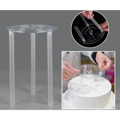 4/6/8/10/12inch Multi-layer Cake Piling Bracket Support Frame Practical Cake Stands with Straw Round Dessert Making Decor Tools