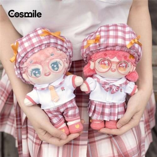 Cosmile plush Doll Kpop star 20cm Cotton Toy stuffed Body with Clothes Cosplay Limited Accessory Cute Xmas Gift fashion C