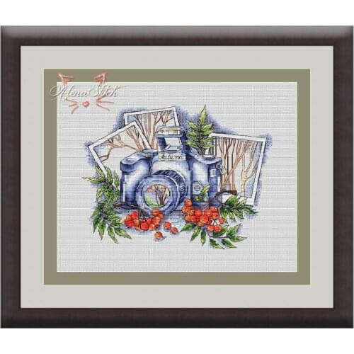 Stich Cross Stitch Kits Craft - Autumn in the lens 33-28 Counted cross stitch Needlework Embroidery Cross-Stitching
