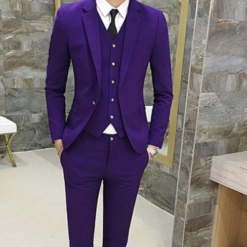New Custom Fashion Gentlemen White Men Suits Slim Fit Groomsmen Tuxedo For Wedding Dinner Party Men Clothing (Jacket+Pants+Vest)