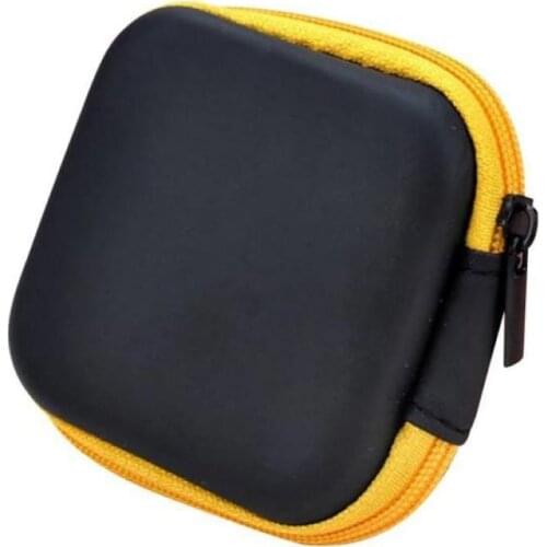 New Square Mini Universal Zipper Earphone Cable Data Cord Storage Bag Case Pouch