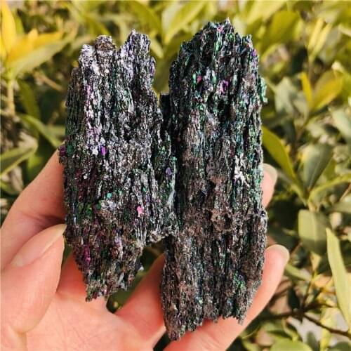 Colorful Aura Malachite Ore Mineral Specimen Natural Quartz Crystal Healing Stone Desktop Ornaments Home Decor DIY Accessory
