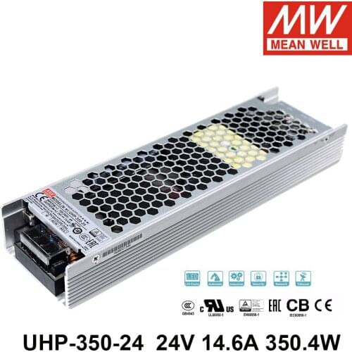 Meanwell UHP-350-24 110V/220V AC TO DC 24V 14.6A 350.4W Single Output Switching Power Supply Industrial Control Type With PFC