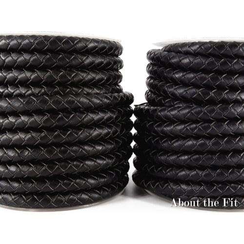 8.0mm 5M/Roll Genuine Braided Leather For Bracelet Necklace Jewelry Making Woven Ropes Cow Genuine Leather Jewellery Accessories