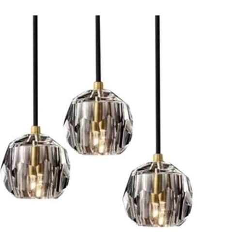 Post modern luxury crystal decorative pendant lights restaurant bedroom bedside bar single clothing shop hanging lamps fixtures