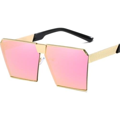 New Men and Women Personality Square Big Frame Sunglasses Brand Designer Elaborate Design Tourism Beach Personality Sun Glasses