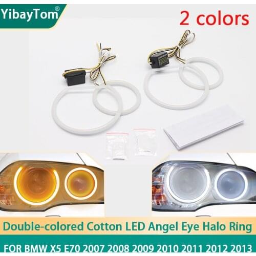 Super Bright Popular Brightest SMD Cotton Light Switchback LED Angel Eye Halo Ring DRL Kit For BMW X5 e70 2007-2013 Accessories