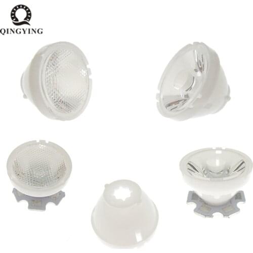 CREE LED Lens With White Holder 21mm*13mm 3535 3030 XP-E XP-G XTE 8 25 30 45 60 90 degree Lenses Reflector Collimator