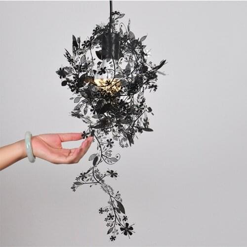 Creative stainless steel Flower Pendant Light modern Sequin Suspension Pendant Lamp For restaurant living room Suspension PA0297