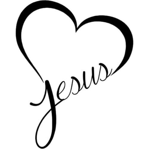 11.5CM*14.5CM Personality Love Jesus Christian Vinyl Decal Accessories Laptop Suitcase Helmet Skateboard Sticker