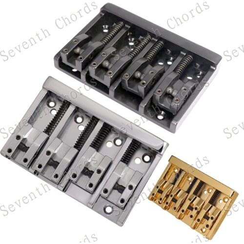 Vintage 4 String Saddle Bass Bridge / Top Load or Strings through body 2 Colors for Choose