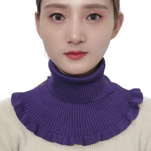 Women Knitted Turtleneck Warm Knitted Mock False Collar Fashion High Collar Health99