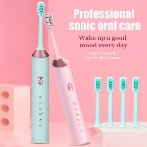 Powerful Ultrasonic USB Rechargeable Tooth Brush Adult Electronic Washable Whitening Relax Teeth Brush Sonic Electric Toothbru