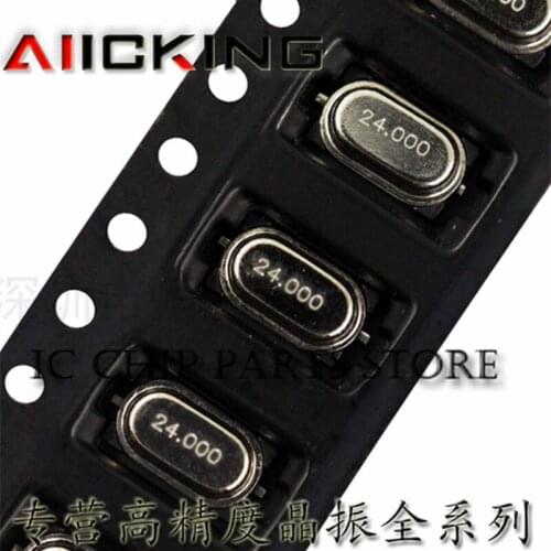 10pcs/lot Ultra-small S49MS SMD 24.000MHz 24MHz Passive crystal oscillator 49MS Mini 49SMD In Stock