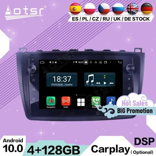 128G Carplay Multimedia Stereo Android 10 For Mazda 6 2008 2009 2010 2011 2012 GPS Navigation IPS Video Radio Receiver Head Unit
