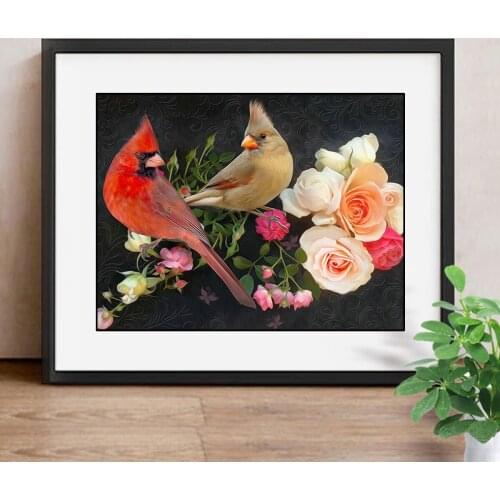 5D DIY Full Square Diamond Embroidery Mosaic Animal Diamond Painting Bird And Flower Cross Stitch Rhinestone Decor Home