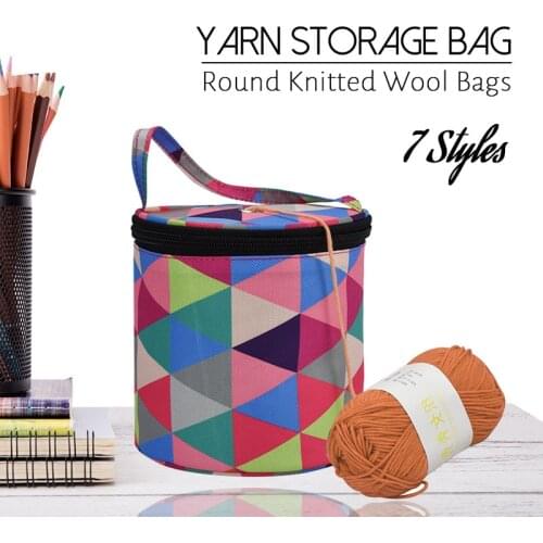Household Yarn Storage Bag Yarn Barrel Bag Yarn Crochet Bag Knitting Needlework Tool