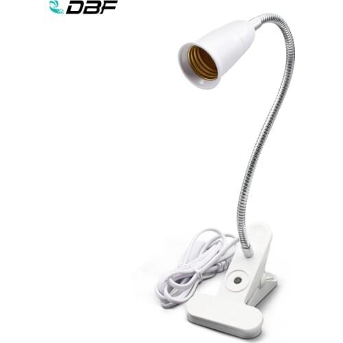 [DBF]AC 85-265V US/EU Plug E27 socket 33cm 43cm 53cm Flexible Clip Switch LED Lamp Holder Socket Power Cable
