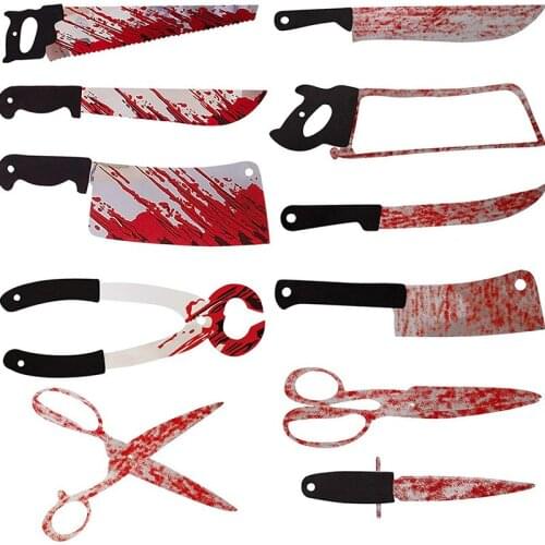 Halloween Decorations Blood Knife Pull Flag Bar Haunted House Scene Layout Hanging Flag Horror Props Ornaments New