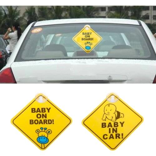 BABY ON BOARD PVC Suck Warning Mark Sign Sticker Car Window Safety Notice Board