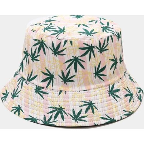 LDSLYJR Cotton Tree Leaf Print Bucket Hat Fisherman Outdoor Travel Hat Sun Cap Hats for Men and Women 344
