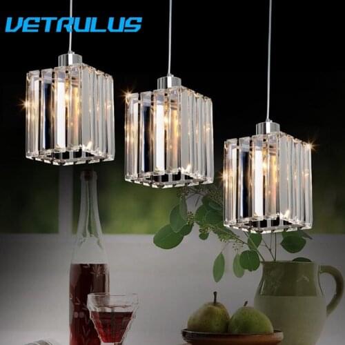 K9 Crystal Led Pendant Lamps For Dining Room Indoor Decor Moderm Living Room Chandelier Ceiling Lights Inside Hanging Fixtures