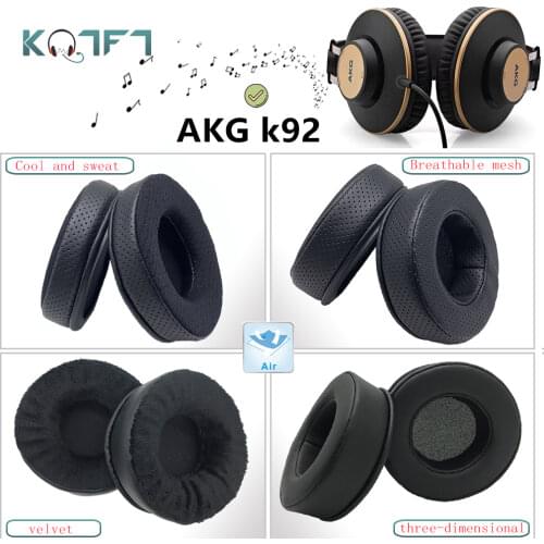 KQTFT Protein skin Velvet Replacement EarPads for AKG k92 Headphones Ear Pads Parts Earmuff Cover Cushion Cups