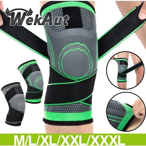 Sports Kneepad Men Pressurized Elastic Knee Pad Support Fitness Gear Basketball Volleyball Brace Tennis Cycling Protector 5 Size