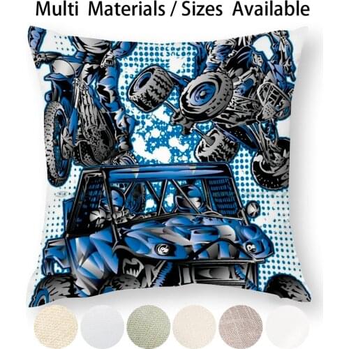 Motocross Supercross Racing Stunts Pillow Case Throw Pillow Cover Cotton Linen Flax Bikestable Motolife Moto Supercross